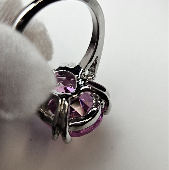 Pink Ring-Silver tone(NWOT) - Picture 7 of 8